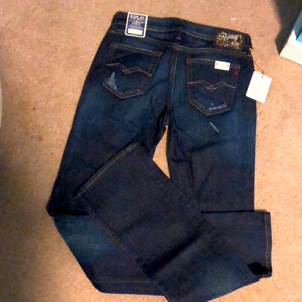 Brand New w/tags Replay Women's Wendie Bootcut Jeans sz 28W 34L $180